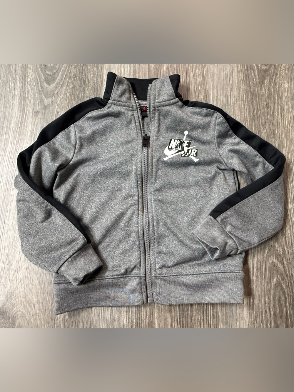 Nike Air Jordan Gray and Black Full-Zip 2T track Jacket warmup